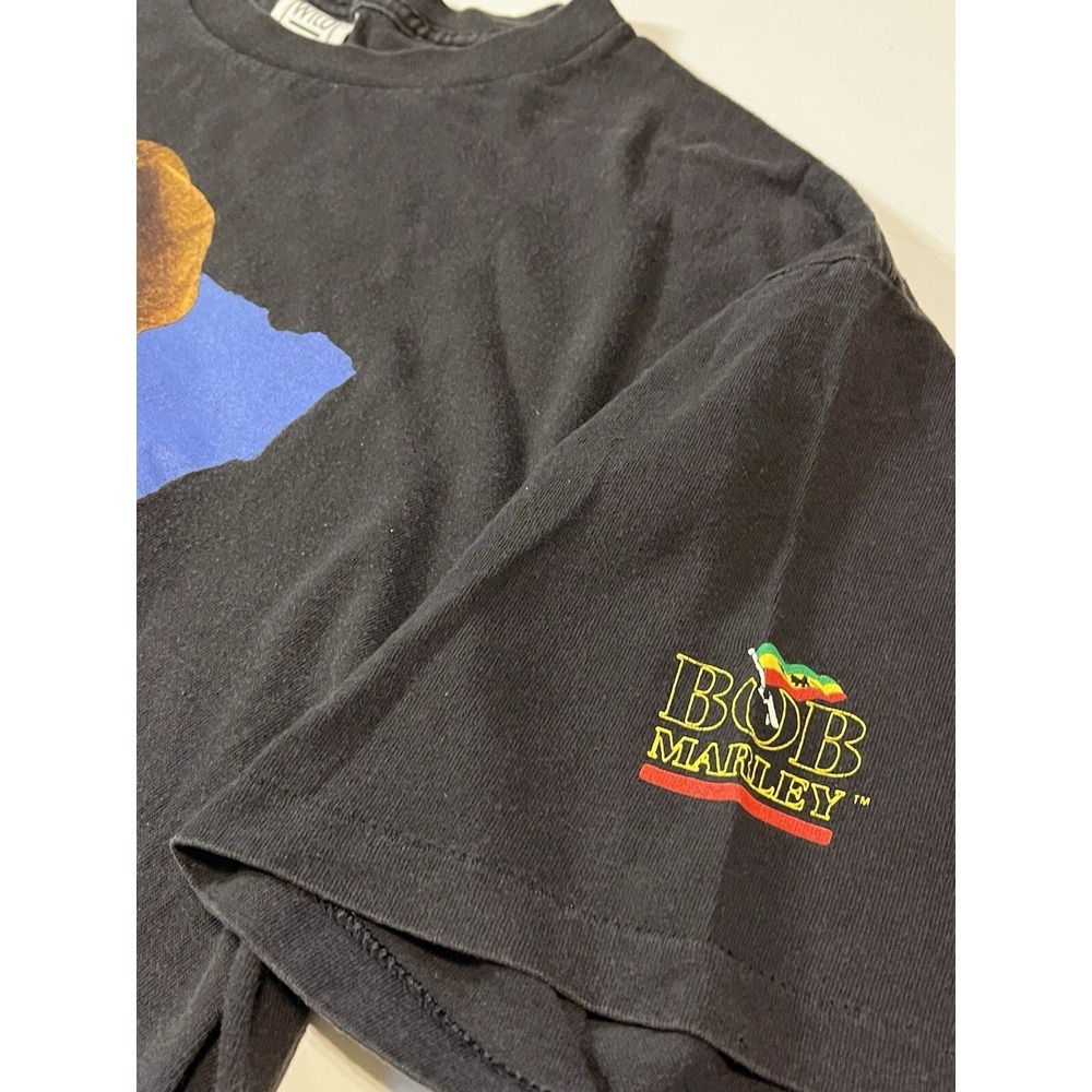 Vintage Bob Marley 1993 Herb Rap T-shirt Size XL Single Stitch Wild Oats Tag - Picture 9 of 10